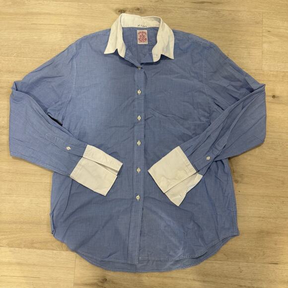 Brooks Brothers Women's Collared Dress Shirt Long Sleeve Blouse Cotton Size 12 - Picture 1 of 5